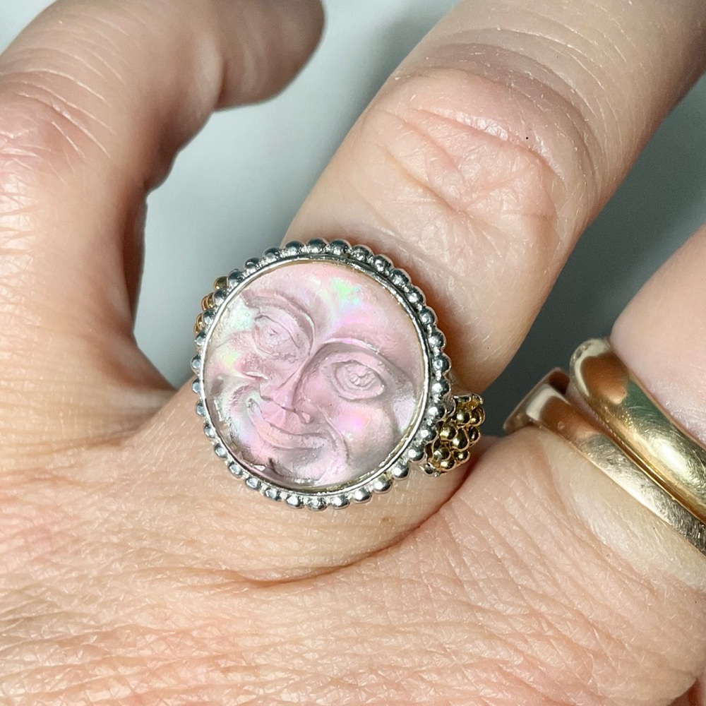 Tagliamonte Sterling 18K Carved Celestial Ring SZ 6 - Picture 8 of 10